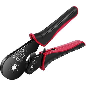 Hexagonal Crimper Grasomtools SO 16-6 Self-Adjusting Crimping Tool and Hexagonal Wire Crimper for 28-5 AWG/0.5-16 mm  Bootlace Cable End Ferrules