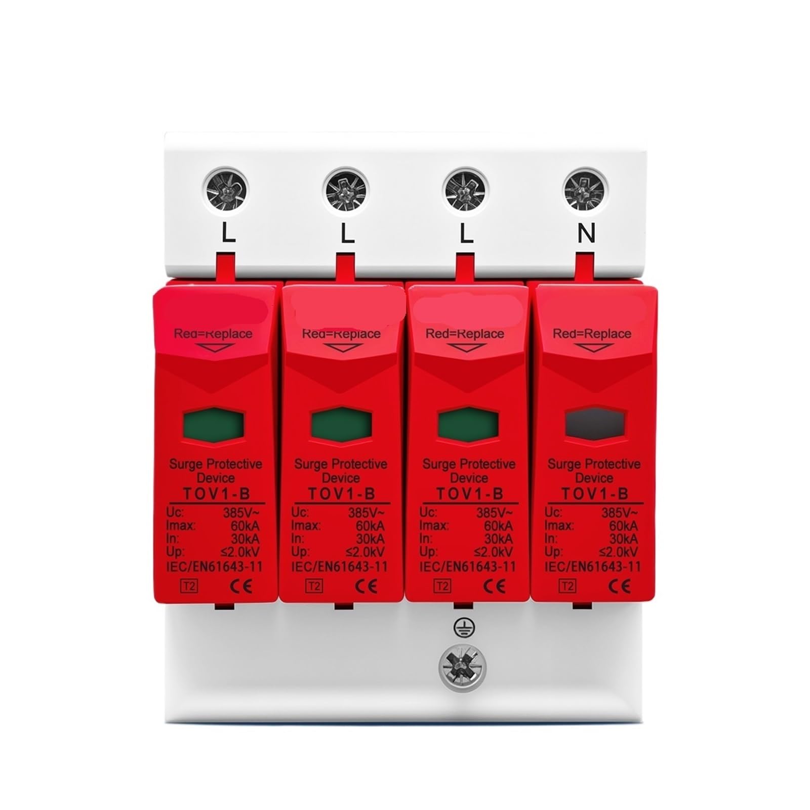 【Ampia ApplicazioneProgettato per proteggere im Protector contra sobretensiones doméstico de CA SPD 3P+N 30KA~60KA B ~385VAC Dispositivo de protección contra sobretensiones de bajo Voltaje