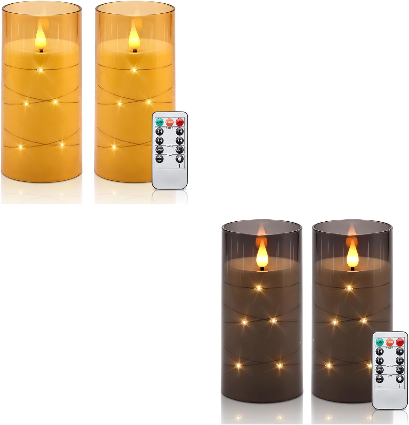 Aignis Flickering Flameless Candles in Unbreakable