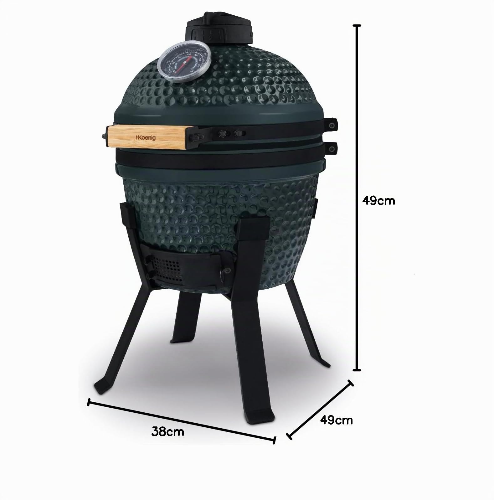 Barbecue Kamado YOKO13 HKoenig, Barbecue Giapponese a carbone - Diametro 32" e Grill 26cm, uso grill e forno