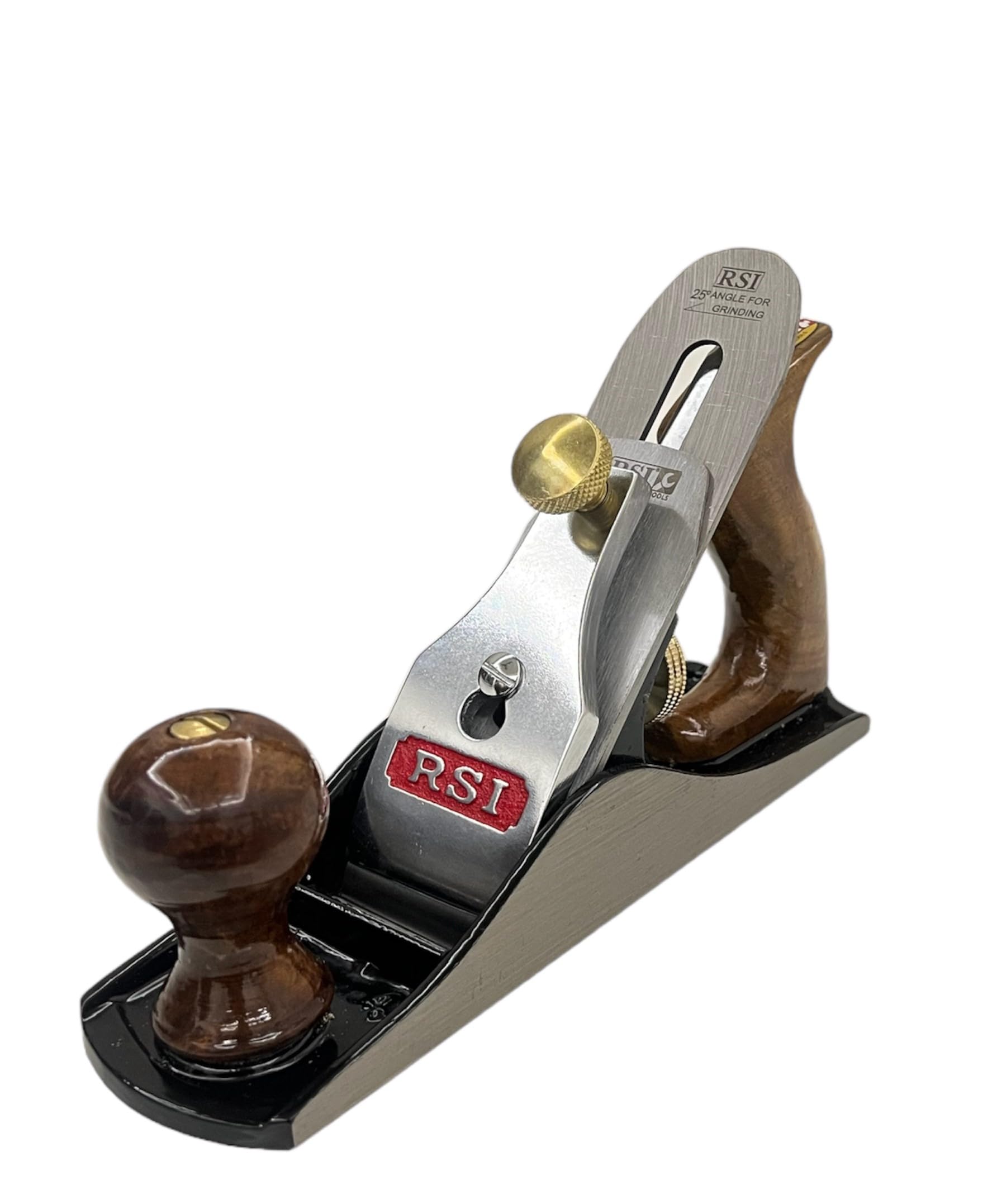 RSIIRON JACK PLANE NO.04 -BRASS NUTS - 9.75 INCH LONG WITH 2 INCH BLADE -EXTRA BLADE AND CHIPBREAKER- WOODWORKING TOOL- HAND PLANE