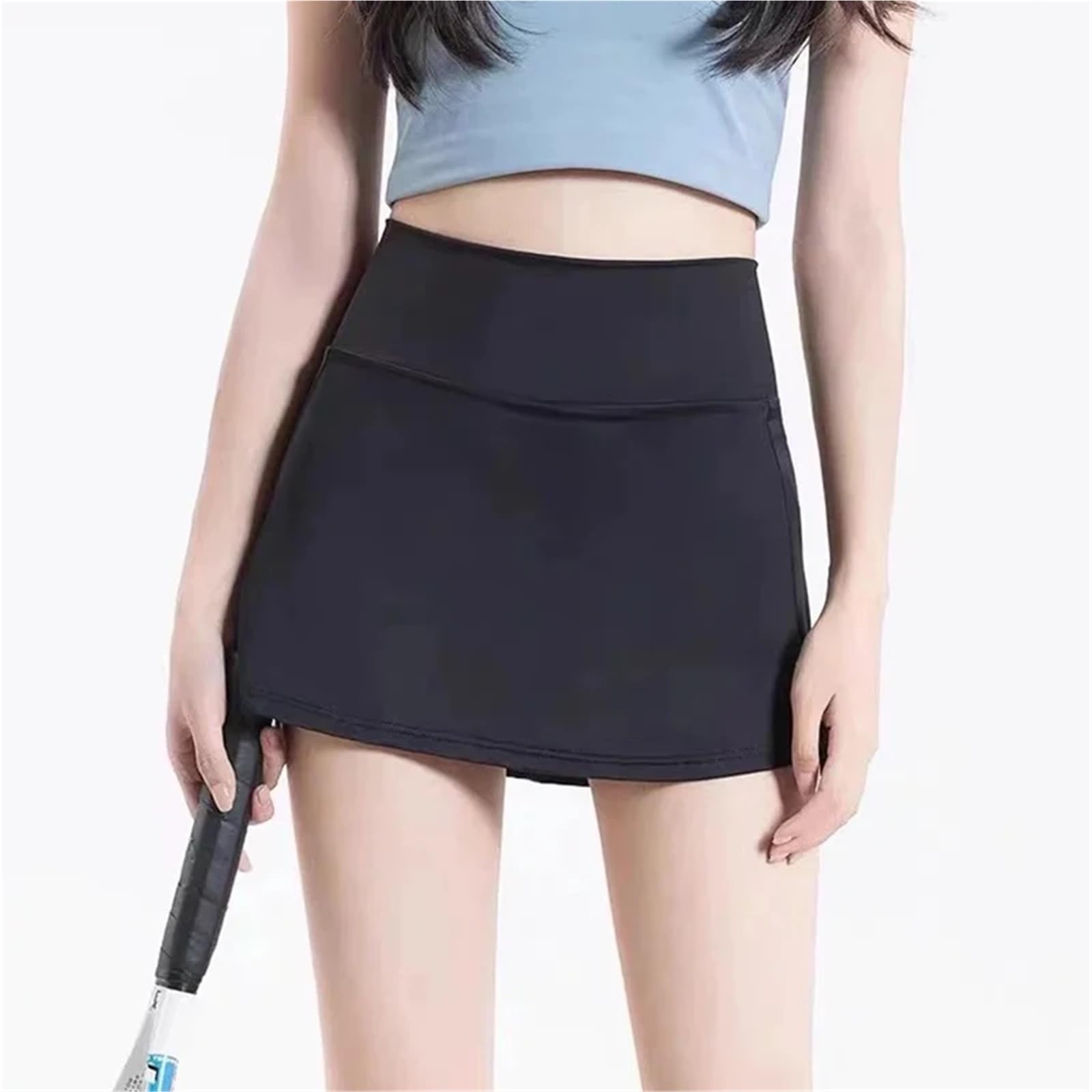 Falda Corta Deportiva de Cintura Alta for Mujer, antideslumbrante, Estilo Acampanado, for Yoga y Fitness Falda Tenis Mujer