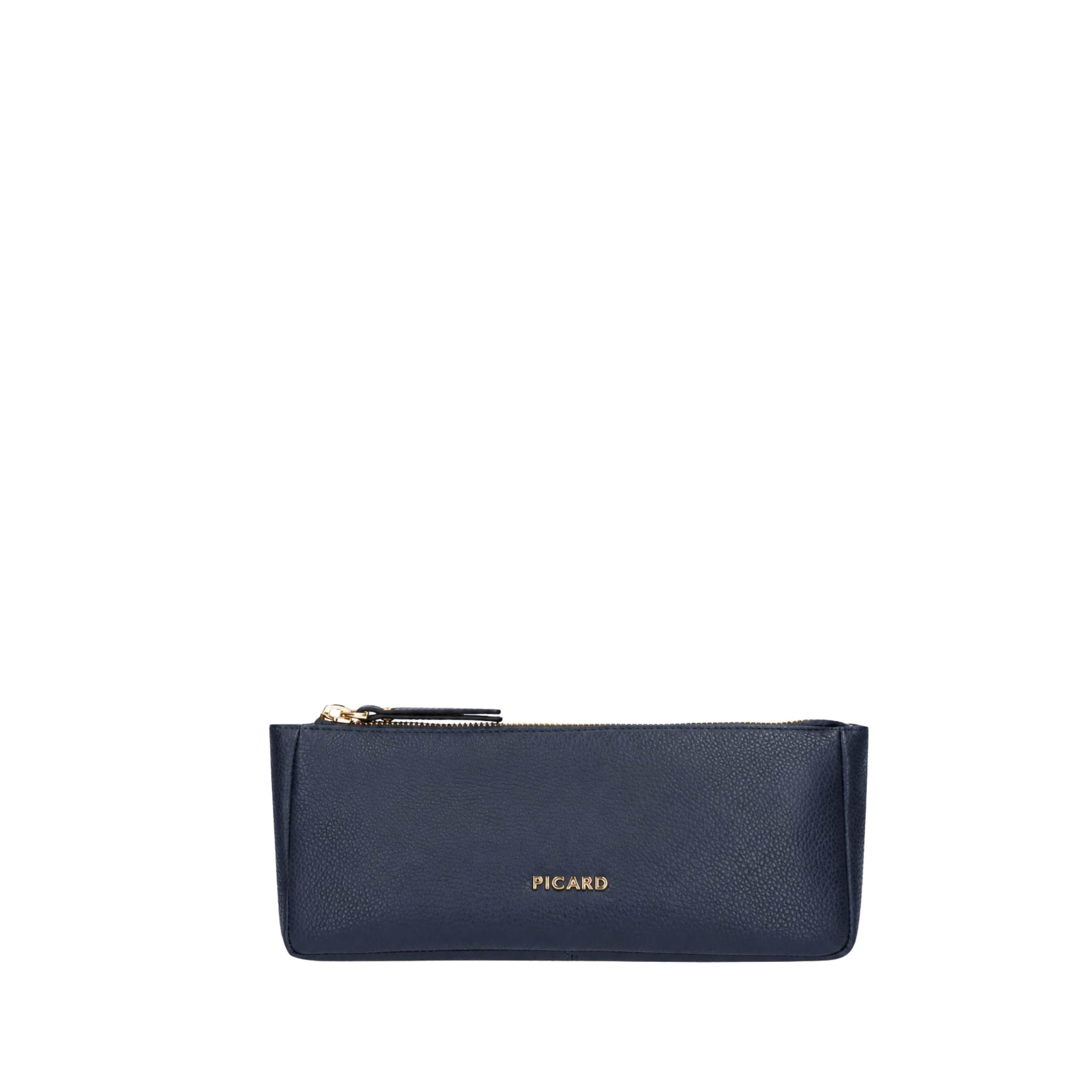 PICARD Pelle borsa trucco Java 1 Cosmetic Case Ozean grigio cadetto
