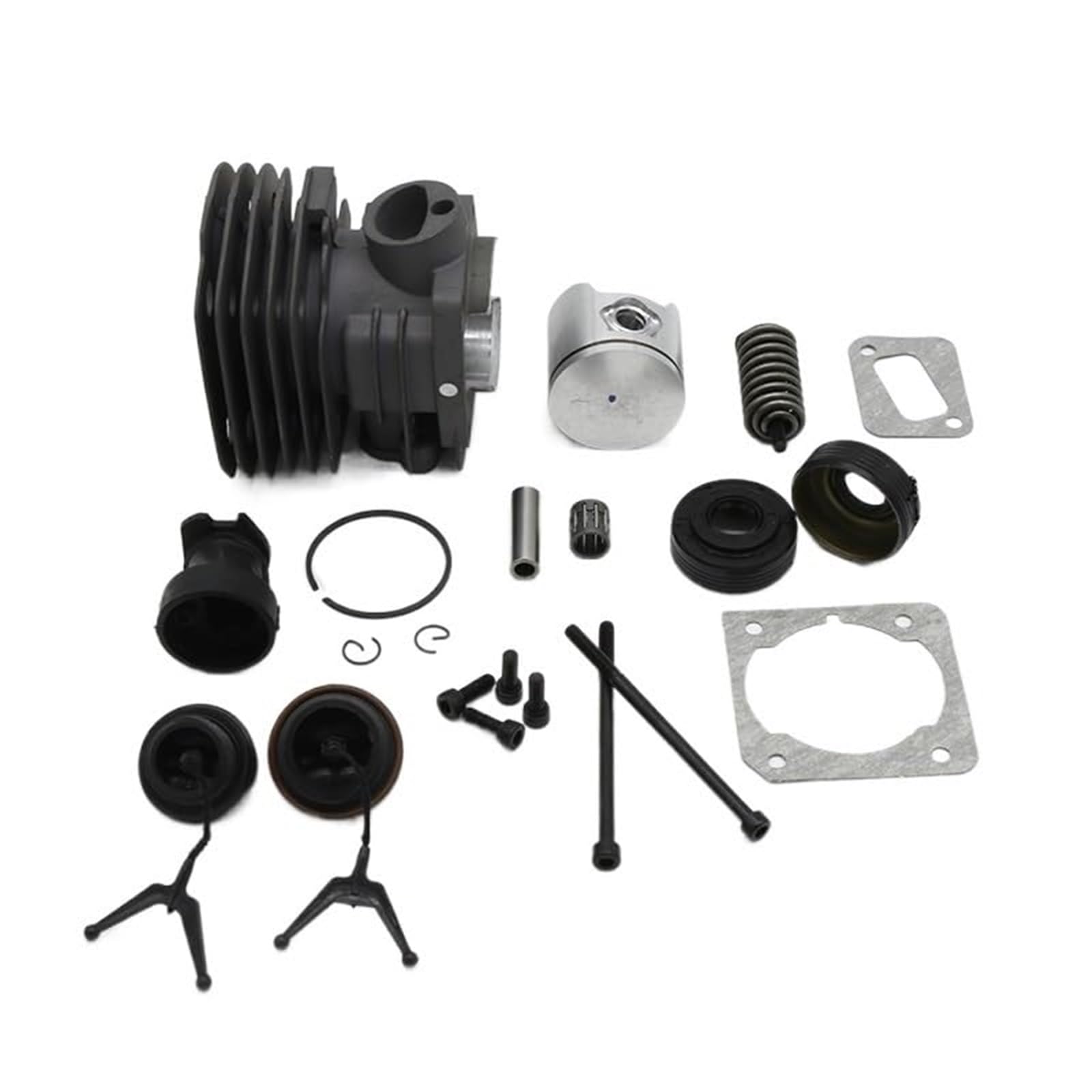 Kit de reconstrucción del motor perno sello la tapa aceite pistón cilindro 44MM, for piezas motosierra gas Husqvarna, 340 345 350 Tapa del tanque de combustible de jardín