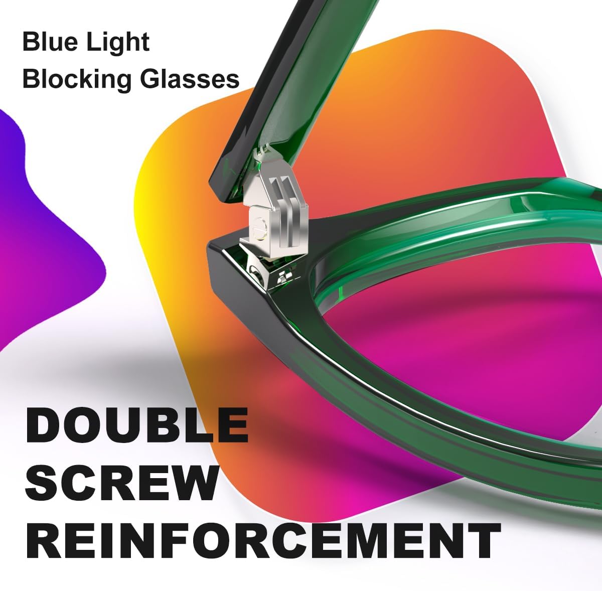 VISOONE Blue Light Blocking Glasses Square with Anti Computer Glare for Gaming Women and Men MONTANA - Image 4