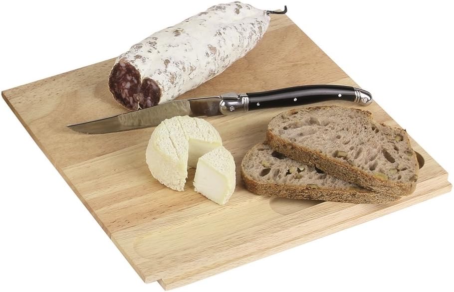 Cook Concept Totally Addict KA2361 Wooden Cheese Cellar with Knife, Brown, 25 x 25 x 10 cm image 4