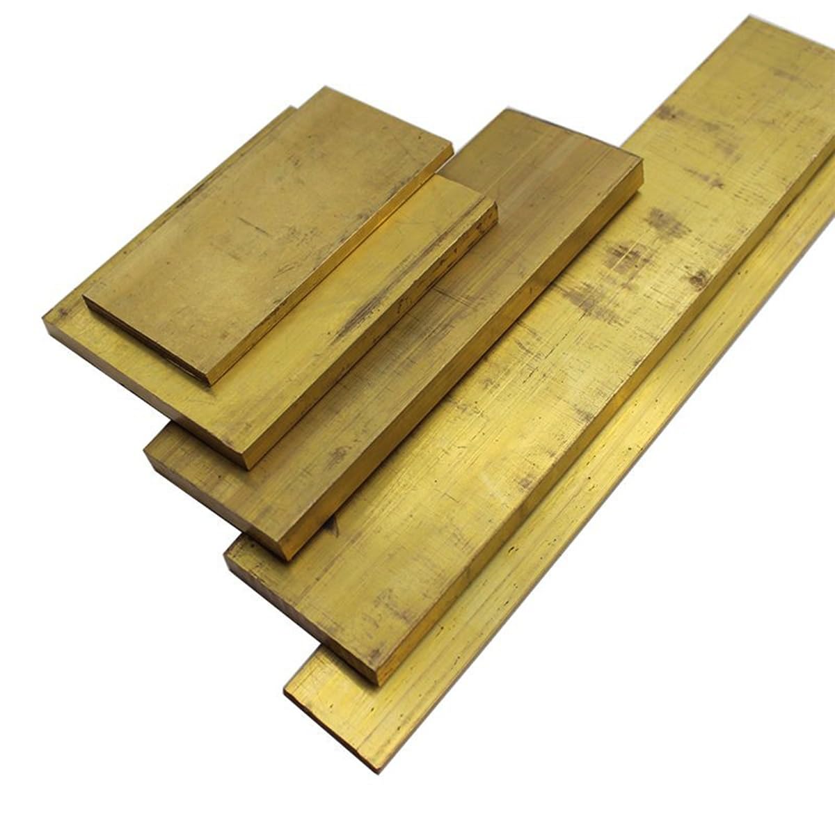 Pasek mosiężny H59 500 mm - niestandardowa płyta cięta na mosiądz grubość 2 mm ~ 12 mm przemysłowe majsterkowanie (10 mm x 15 mm x 500 mm)