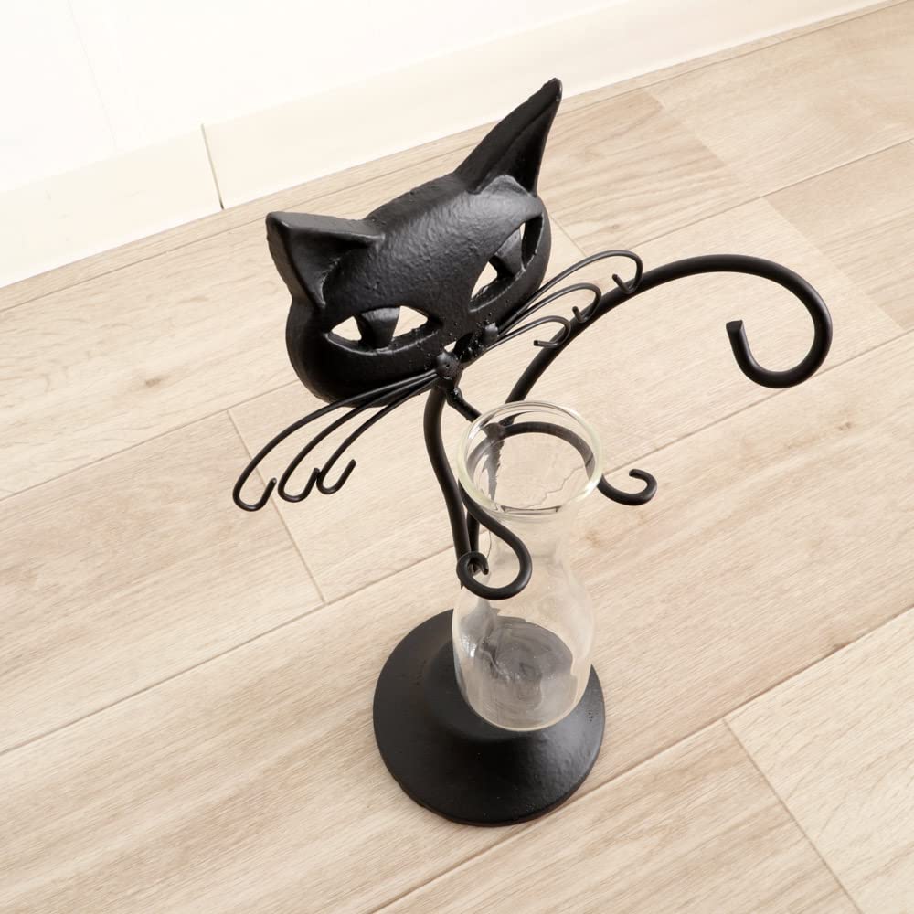 ✨一輪挿し フラワーベース ネコ 黒✨ 【公式通販】