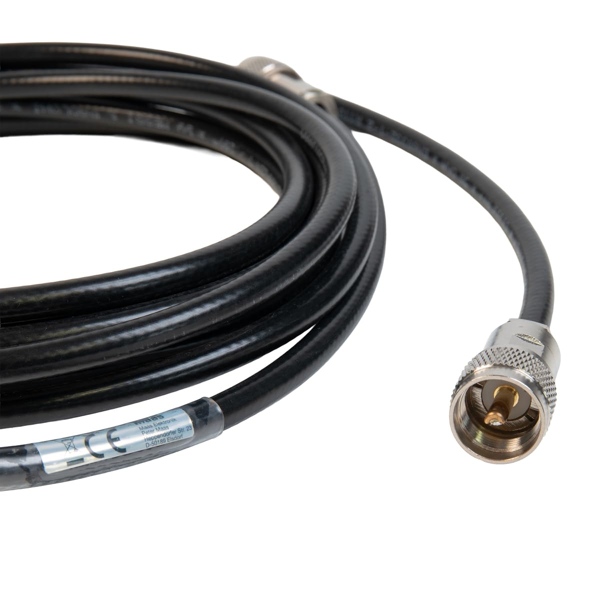 Maas PL Koaxialkabel - Länge : 20 Meter - Koaxkabel - Messi & Paoloni Ultraflex 7 - beidseitig mit PL Stecker - low loss - Koaxialkabel - Antennenkabel
