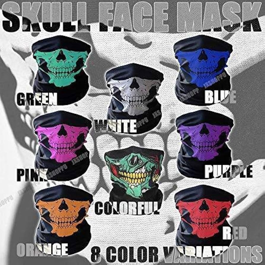 Amazon | Mercury 薄手 スカル フェイス マスク [ホワイト