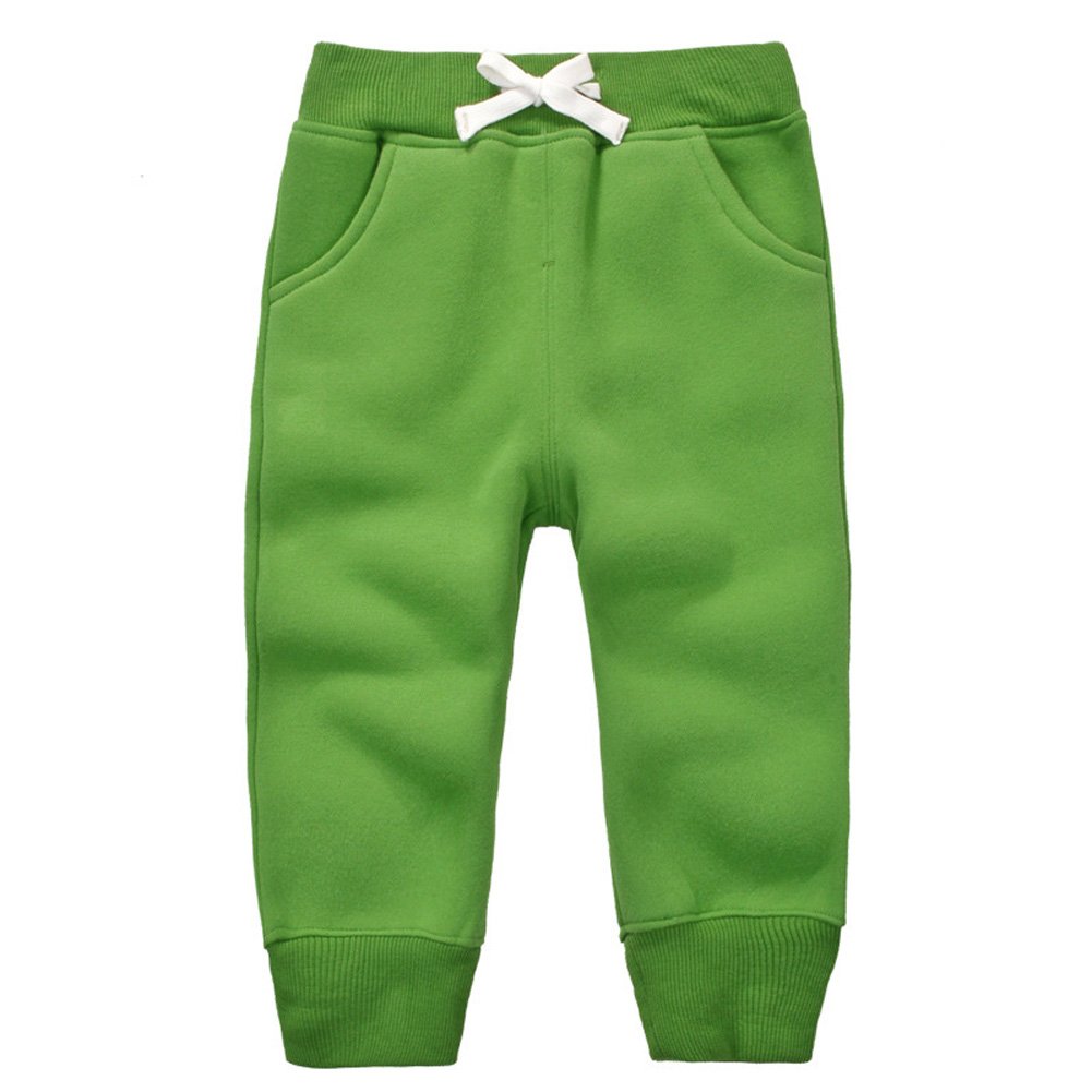CuteOn Unisex Toddler Jogger Pants Kids Cotton Elastic Waist Winter Baby Sweatpants Pants 1-5Years