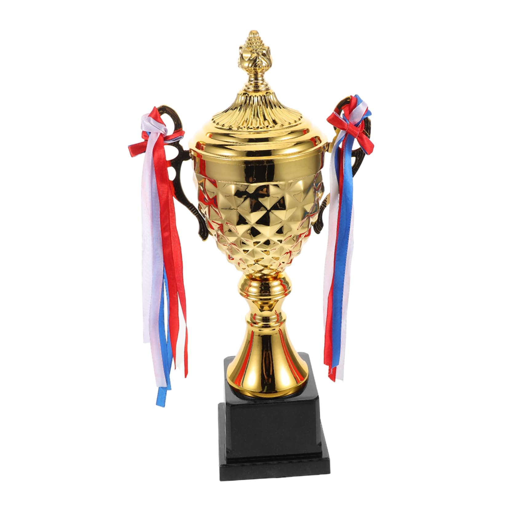 BESPORTBLE Goldene Trophäe Aus Metall Großer Pokal Für Sportveranstaltungen Gravierte Trophäe Als Erinnerungsstück Siegerpokal Für Turniere Robuste Metalltrophäe Mit Anspruchsvollem Design