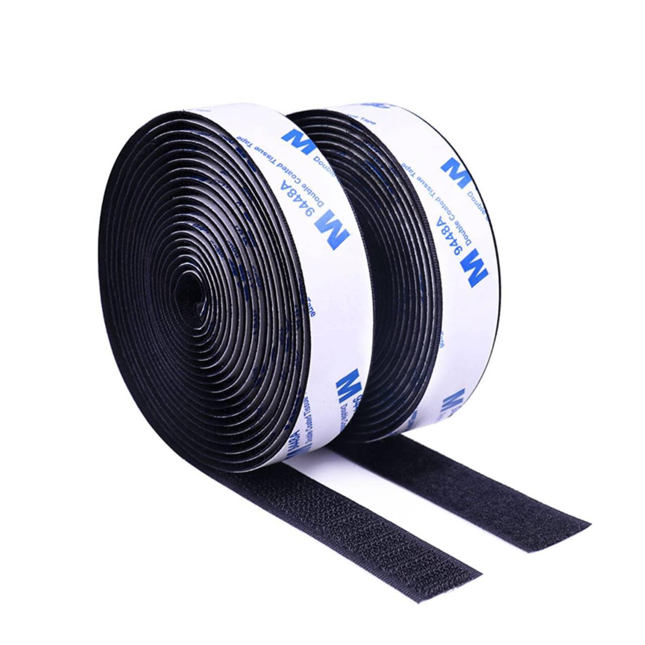 Ruban Autocollant Auto-Adhésif à Crochets et Boucles 3M 9448A 2CM x 3M 2 Rouleaux