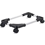 Liitrton Mobile CPU Stand Adjustable Computer Tower Stand with 4 Caster Wheels Fits Most PC (Black)