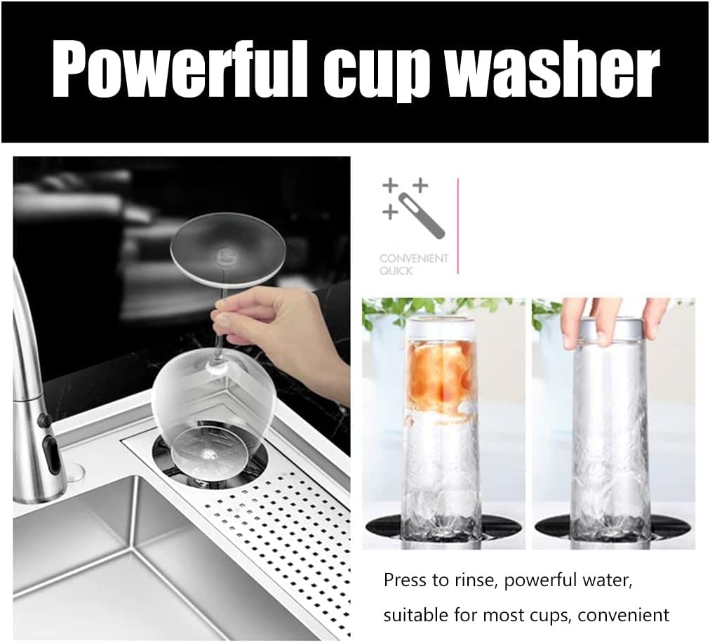 Fregadero de cocina de acero inoxidable con perilla de drenaje y bandeja móvil, kit completo de instalación para estación de trabajo