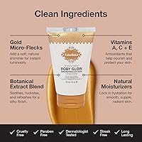 Vista 5 de Fake Bake Bronzy Babe Body Glow - Loción hidratante teñida para rostro y cuerpo, iluminador, maquillaje e hidratación para el cuidado de la piel