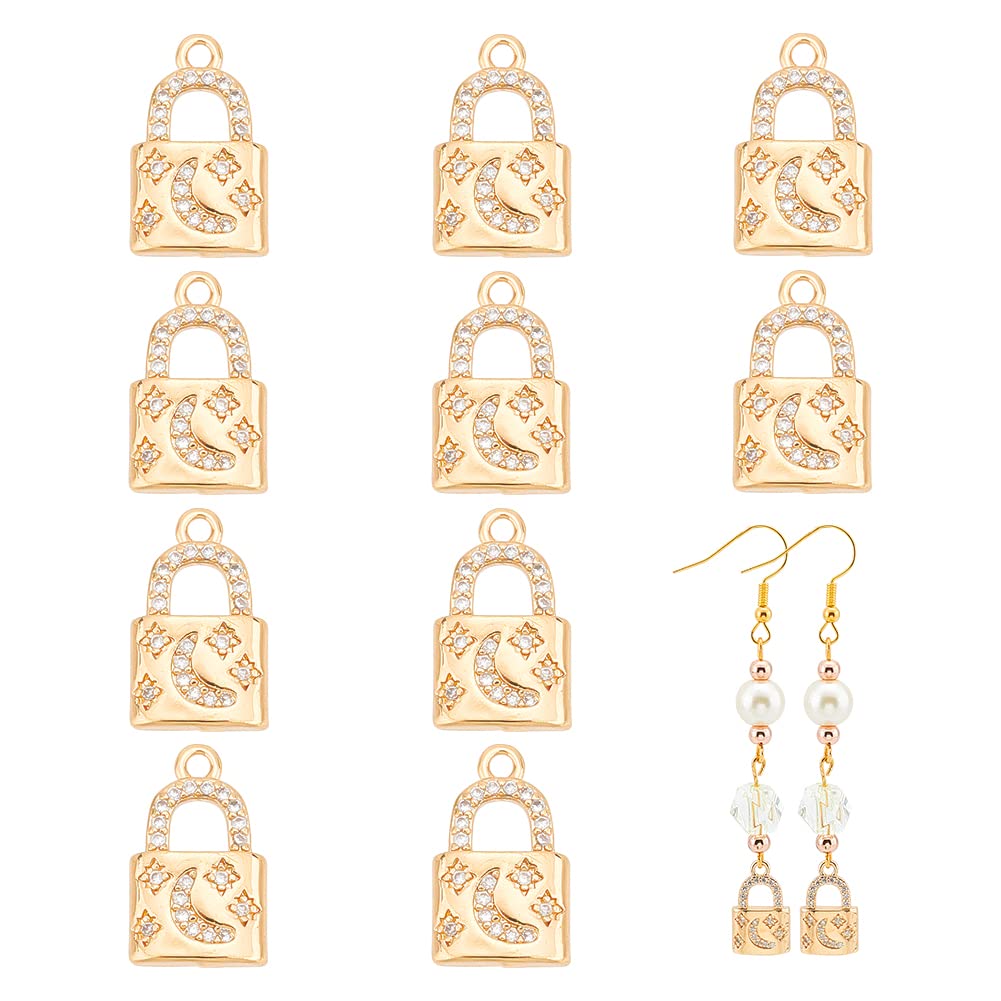 Dijes de candado CHGCRAFT de 16x10mm para personalizar tus llaveros y pulseras 7
