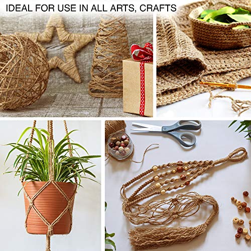 ANSIO Natural Jute Twine, 101 m / 333 ft – 2 mm 3-ply Rustic Brown Garden Twine String for Crafts, Floristry, Gift Wrapping & Plant Tying - Pack of 1 - Image 5