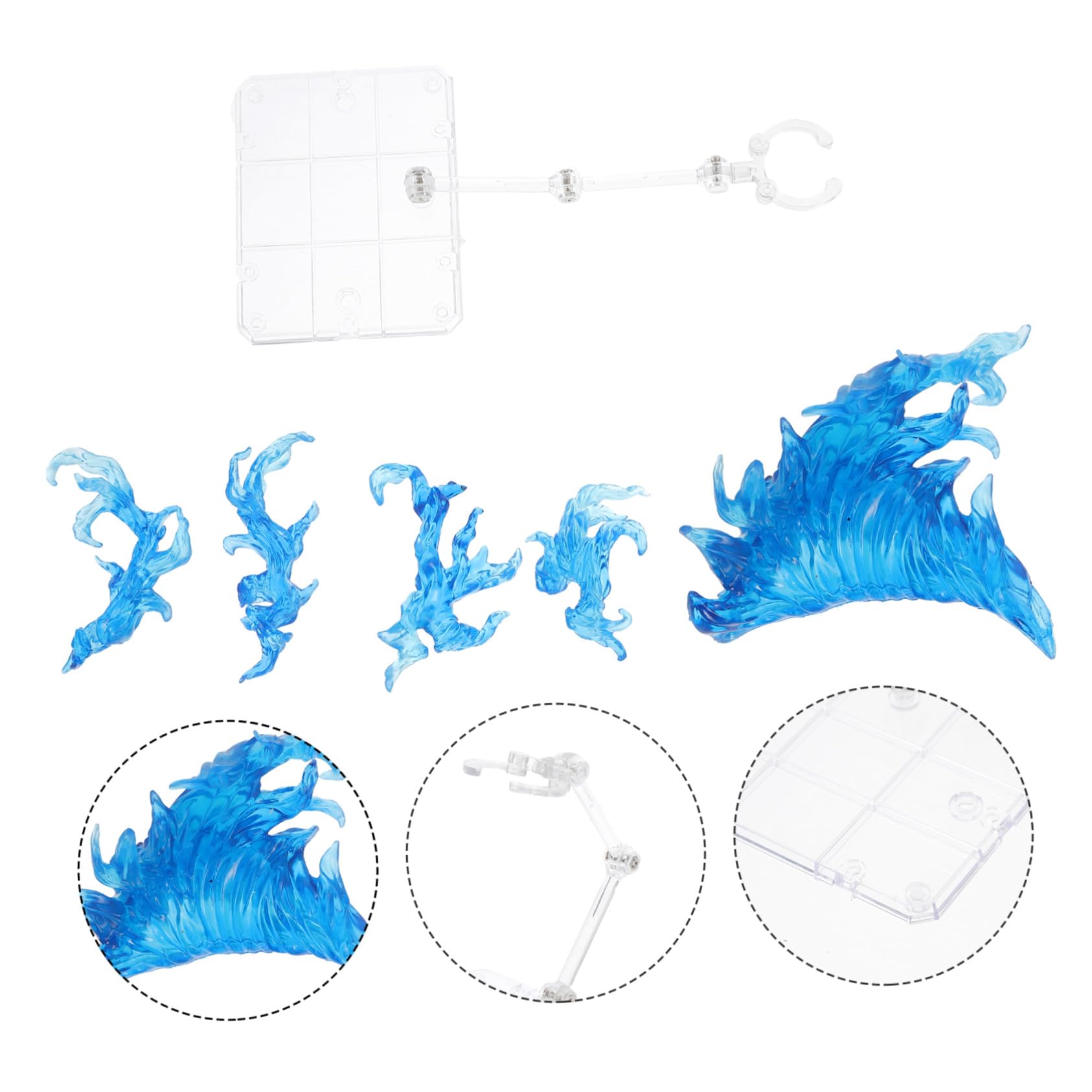 iplusmile Soporte Transparente para Figuras de Acción con Efecto Azul Base para Exhibición y Montaje de Muñecas Soporte Resistente para Figuras Coleccionables