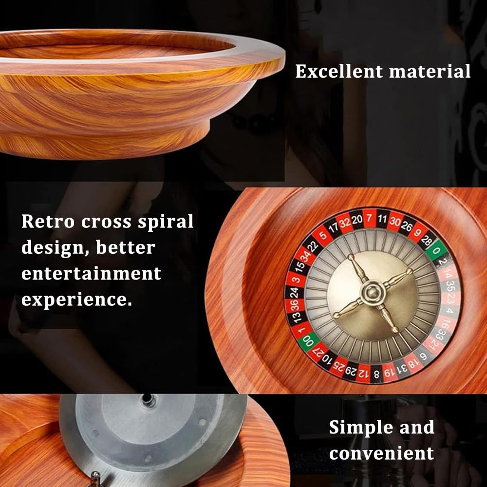 Jeu de roues de roulette de casino de style américain avec disposition double zéro pour jeux à domicile et événements sur le thème du casino