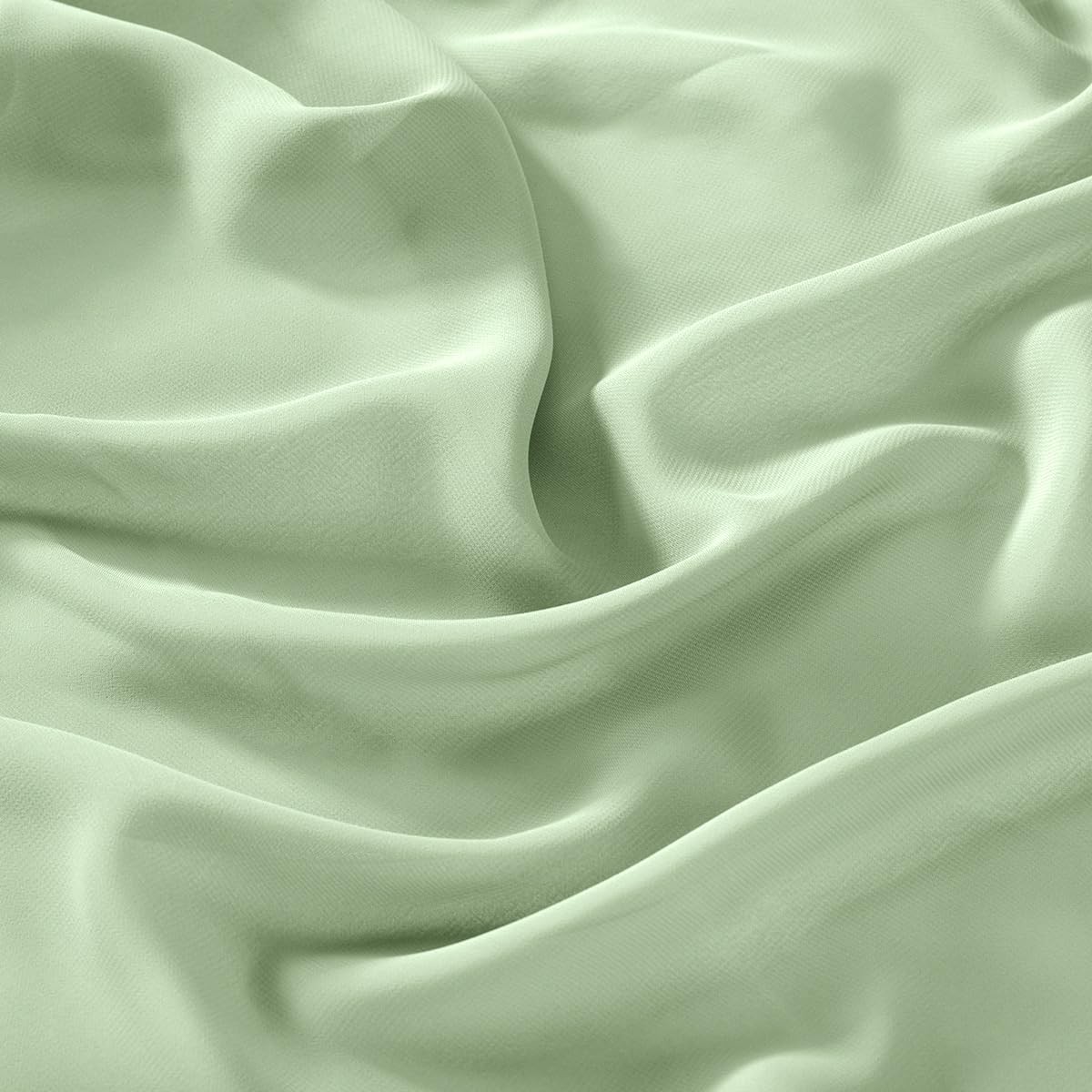 MLMC Sage Green Chiffon Fabric by The Yard Pre-Cut Sheer Chiffon Arch Fabric 3 Yards Airy Continuous Draping Panels 60 inch Wide for Wedding Backdrop Craft Ceiling Decor - 3