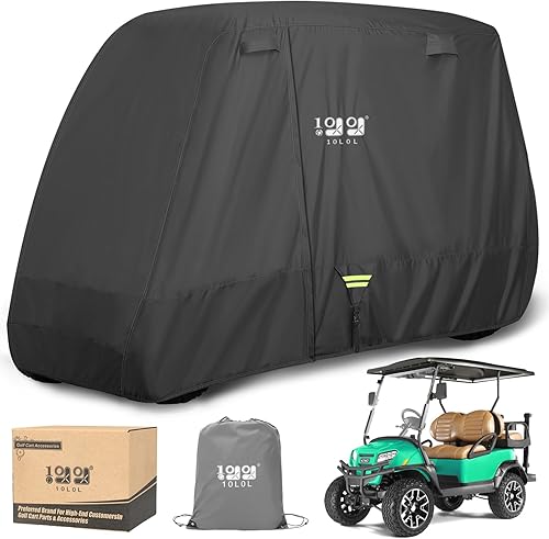 Funda de carrito de golf resistente de 10L0L para 24 pasajeros EZGO, Club Car y Yamaha, protección para todo tipo de clima, resistente a la