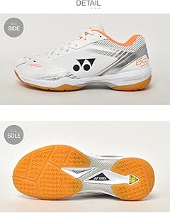 YONEX パワークッション65Zワイド バドミントン シューズ 白×橙 Amazon | Yonex パワークッション65Zワイド バドミントン