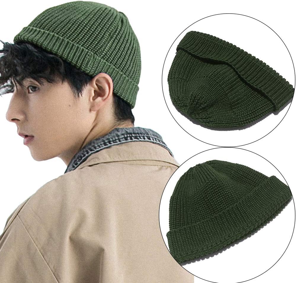 Amazon.co.jp: メンズニットキャップ ビーニー帽子 ロールキャップ