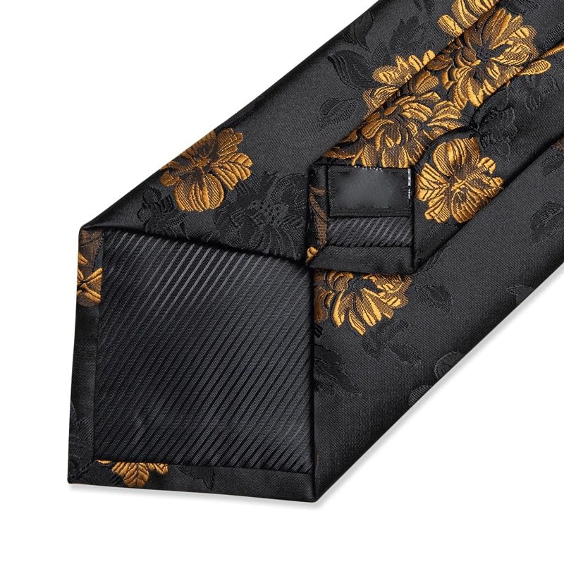 Corbata de seda para hombre con pañuelo y accesorios miniatura 5