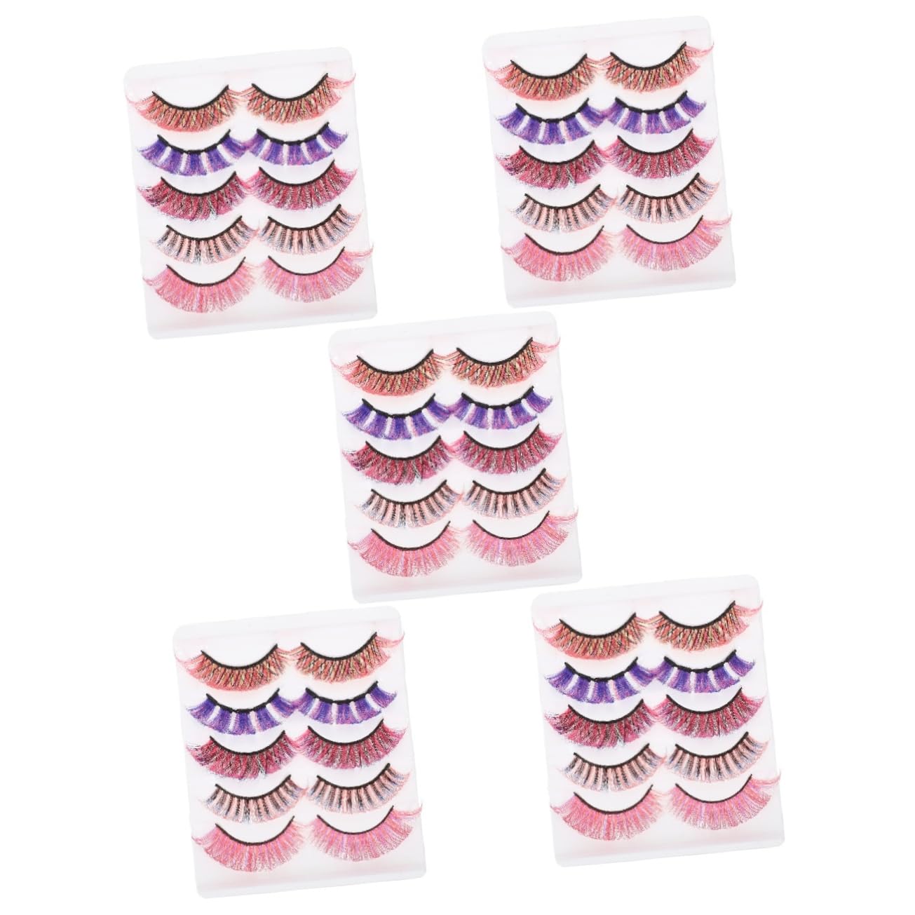 Housoutil Estensioni Ciglia Colorate Curvatura Per Look Naturale Ciglia Sintetiche Morbide e Leggere Per Trucco Giornaliero e Occasioni Speciali