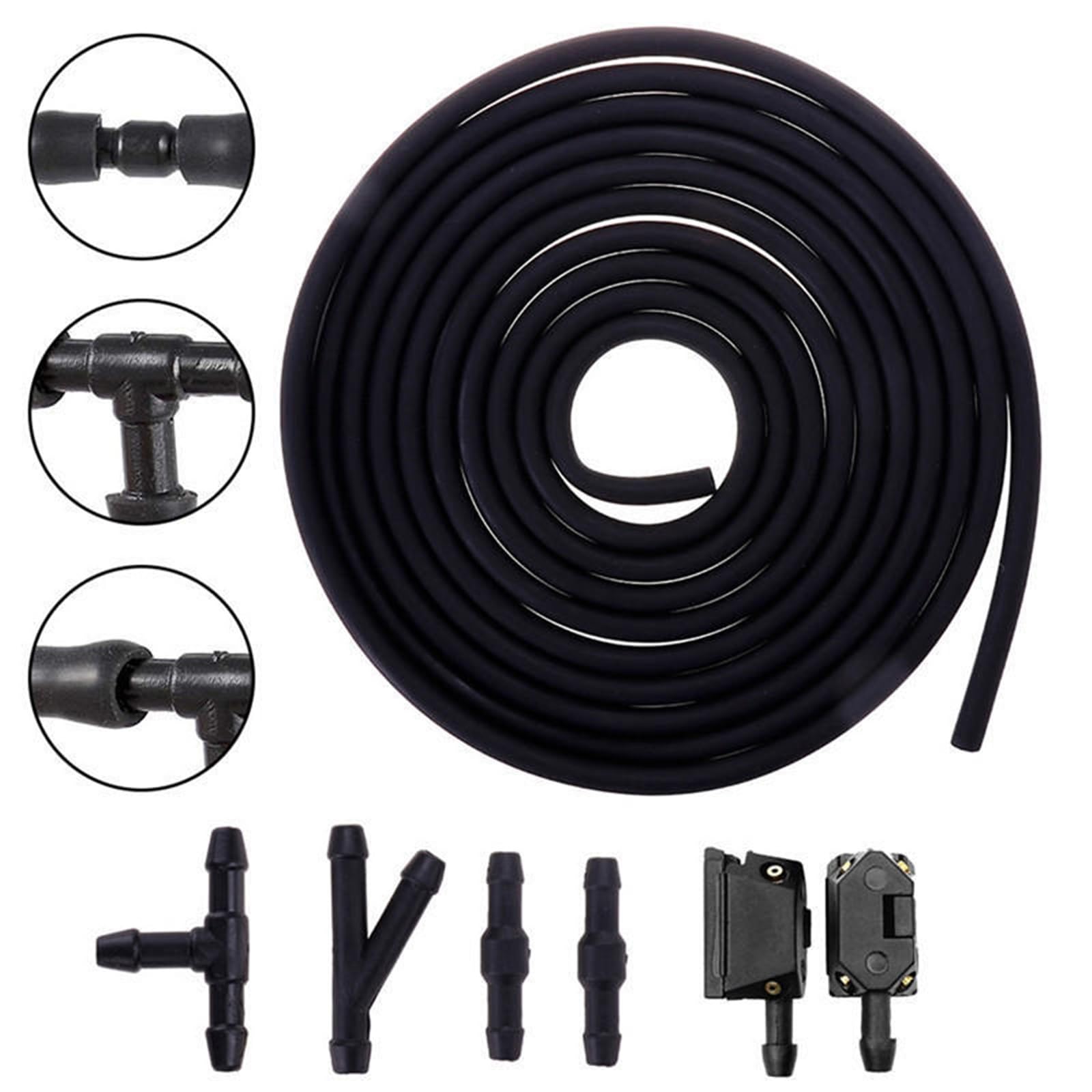 Dysz Spryskiwaczy Wycieraczek 1 zestaw uniwersalnych dysz spryskiwaczy samochodowych montowanych na ramieniu wycieraczki spryskiwacza(5pcs black)