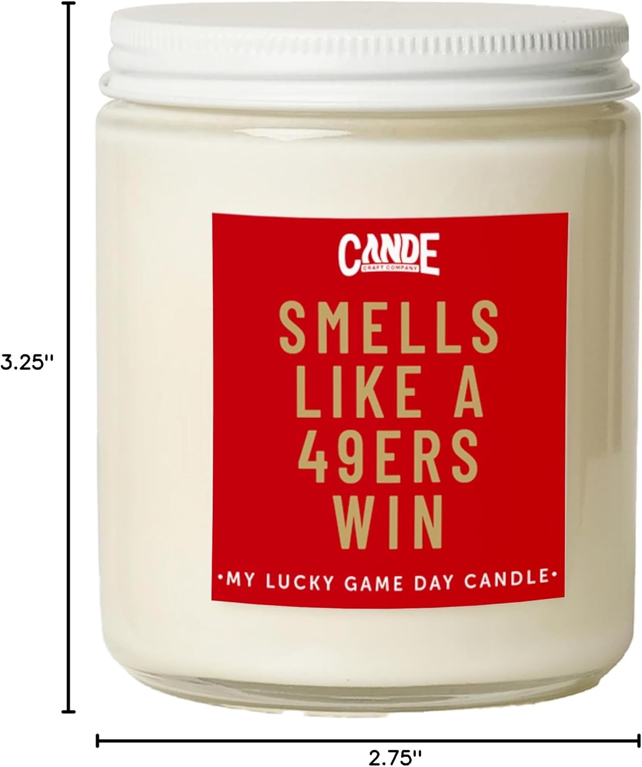 C&E Craft - Smells Like A 49ers Win Scented Candle - Gift for Him | 49ers Fan | Football Themed Gift (16 oz)