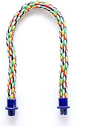 Penn-PLAX Bird Life Poleiro de corda multicolorida e flexível – Crie curvas e curvas divertidas e coloridas – Ótimo para pássaros pequenos e médios – 53 cm de comprimento