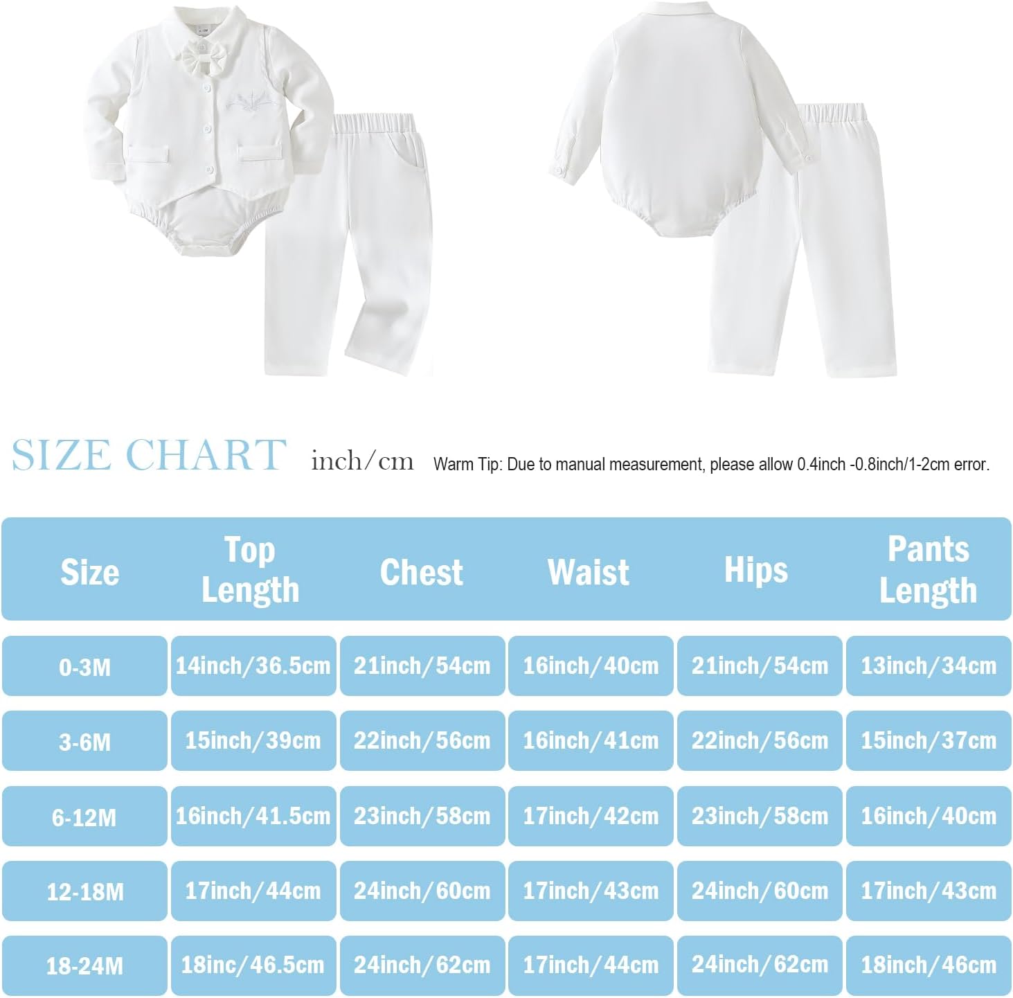 Chichoo Baby Boy Clothes Suits Infant Gentleman Wedding Outfit Newborn Formal Collared Dress Tuxedo Baby Suit Set - Image 6