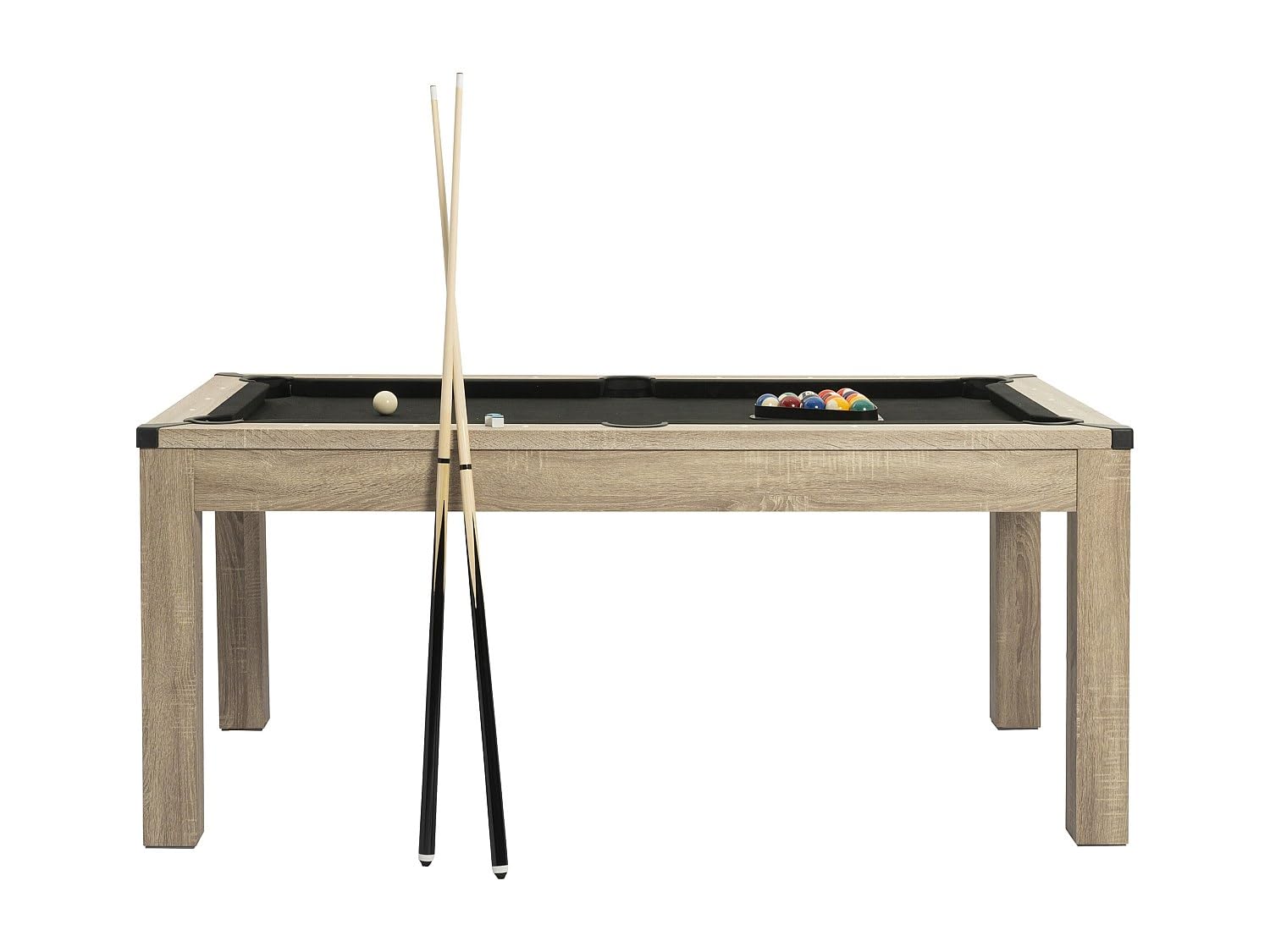 Vente-unique - Table Transformable Billard & Ping-Pong - Coloris Naturel Clair - L182 x l102 x H80 cm - Henk