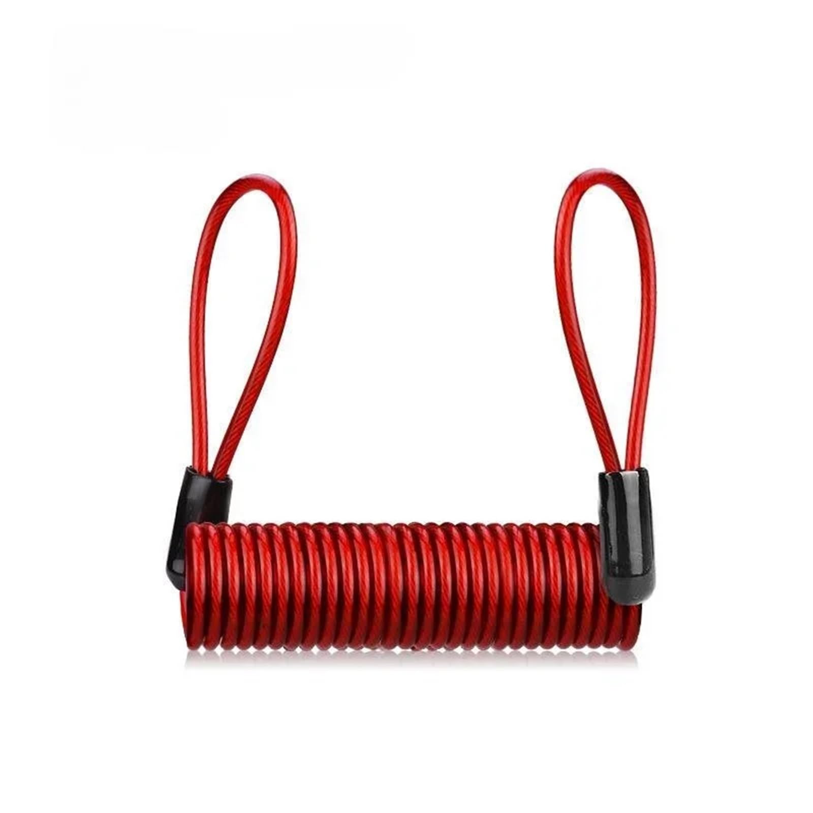 Hdrtcbu 13 Chain Lock Bike Spring Cable Lock Anti-Theft Rope Alarm Disc Bicycle Security Reminder Motorcycle Motorbike Lock(13)