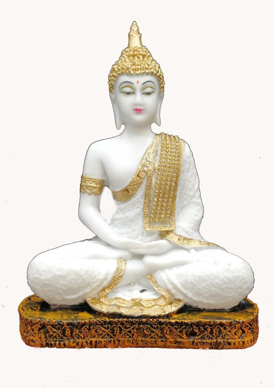 SHREE RAM IMPEX Lord Gautam Buddha Idol | Buddha Statue for Home Decor | Buddha Murti | Buddha Idol for Car Dashboard 26CM