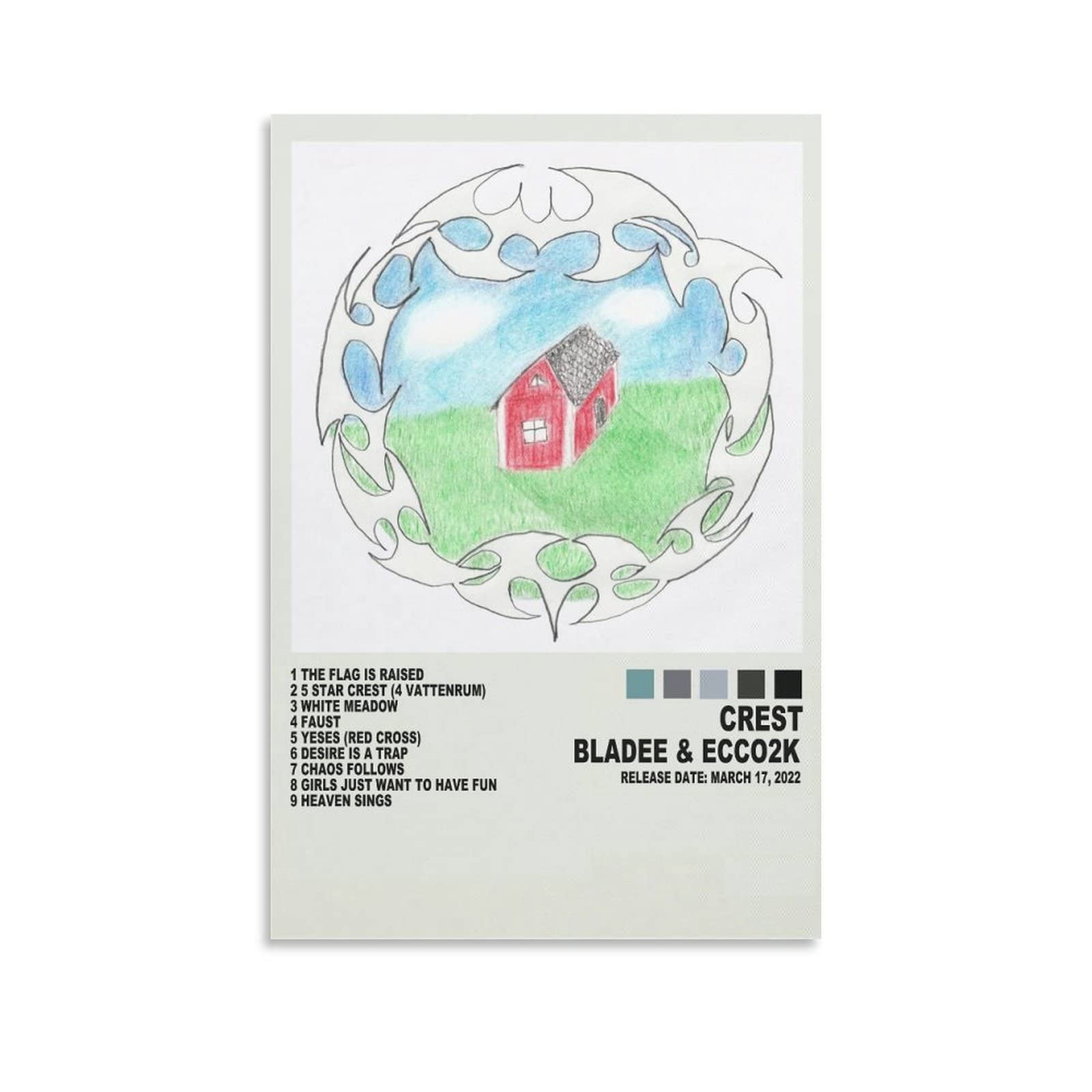 Fjxyxtsamz Bladee And Ecco2k Crest Poster Decorative Painting