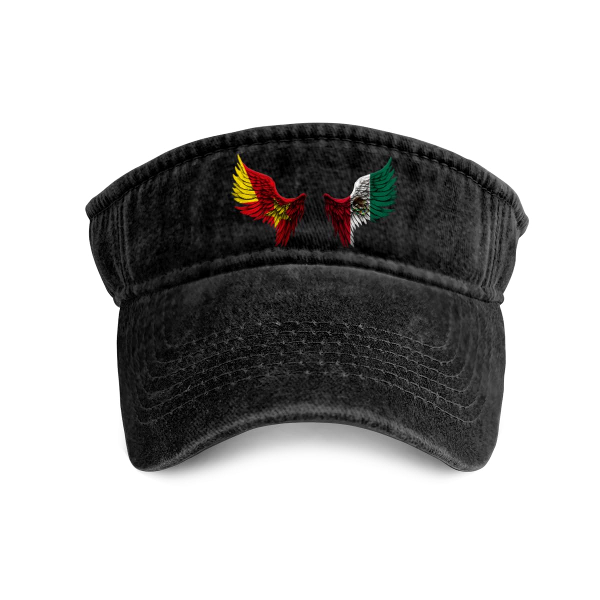 Wings Tigray Region and Mexico Flag Sun Visor Hats Sport Wear Athletic Beach Leisure Hat for Women and Men Golf Cap