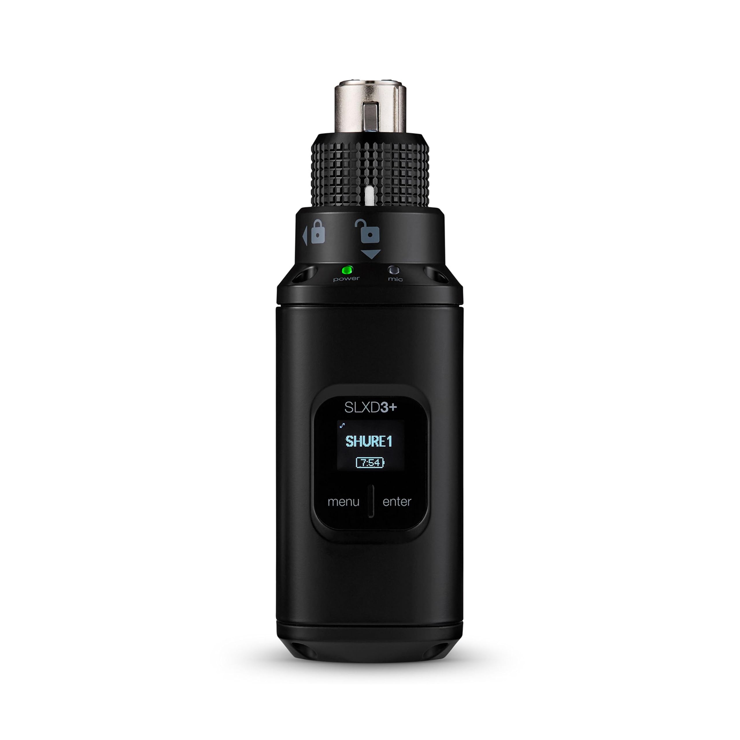 Shure SLXD3+ Bodypack Transmitter - Convert XLR to Wireless, +12 48 VDC Phantom Power for Condenser Mics, Secure Connection, 24-bit Audio