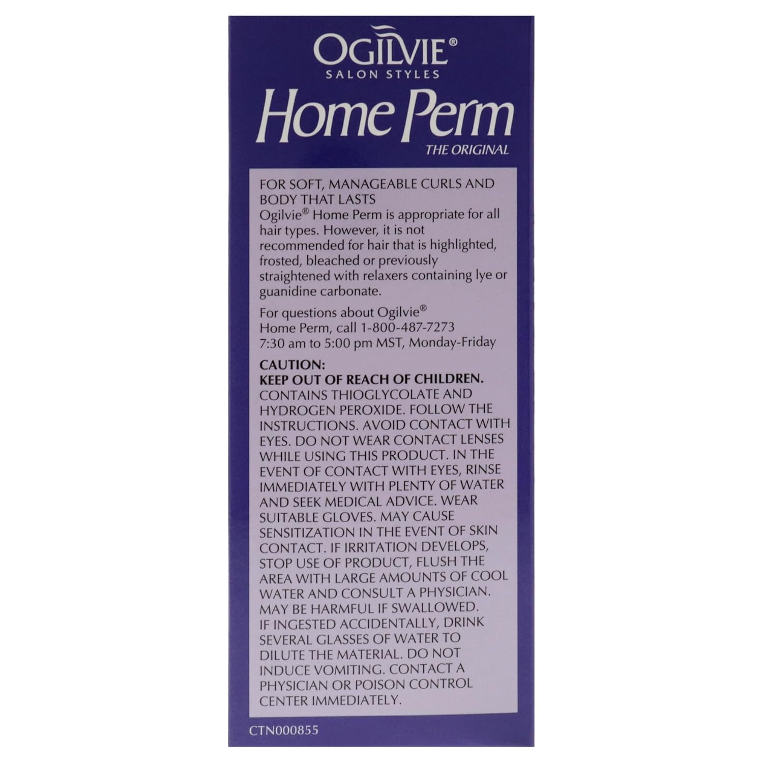 Ogilvie Kit de permanente The Original Home Perm - Pour cheveux colorés - Boucles et ondulations de longue durée