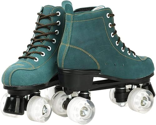 Miniatura 2 de XUDREZ Patines de cuero de vaca para mujeres y hombres zapatos de alta calidad diseño de doble fila patines clásicos ajustables de alta calidad