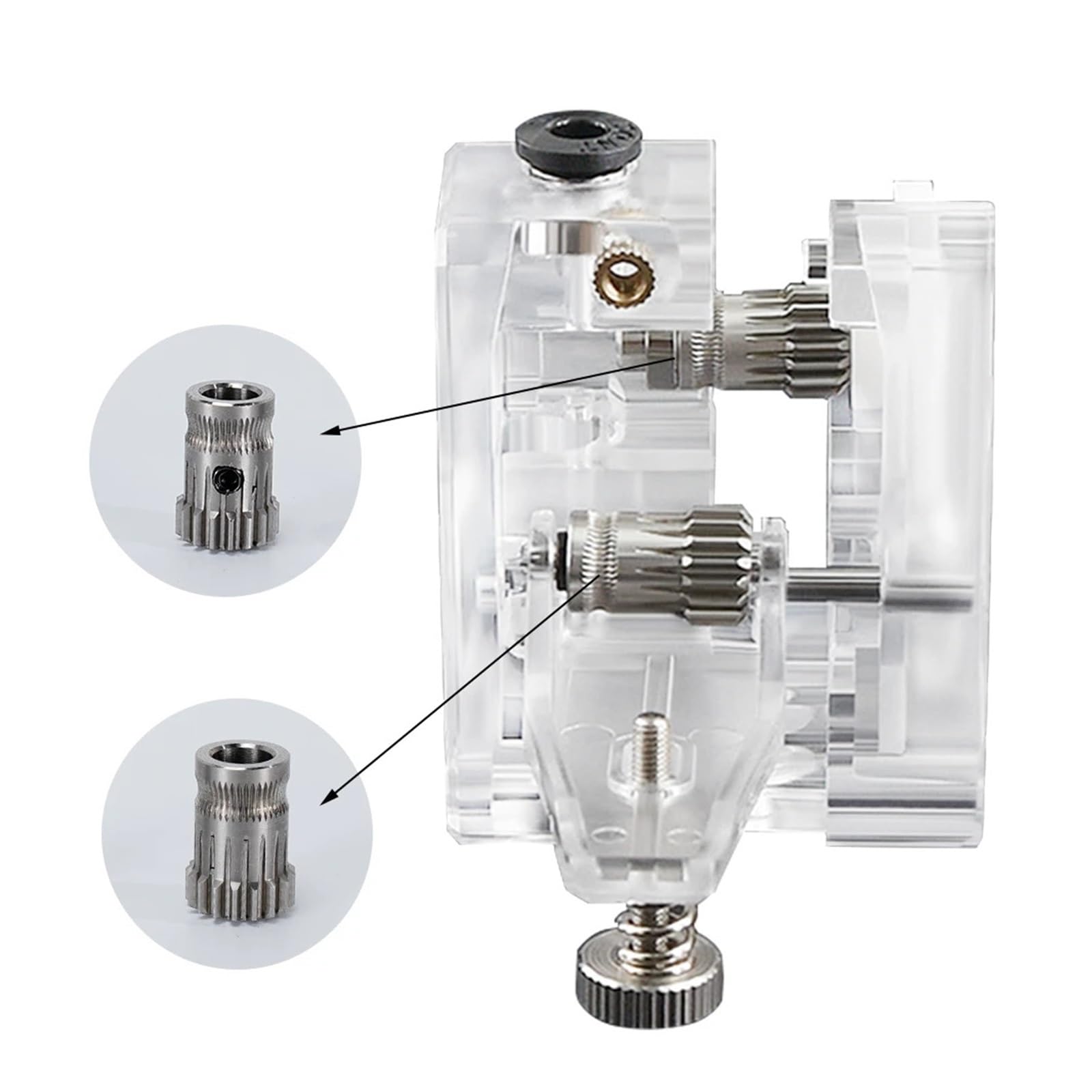 yaoqijie 1Set gehärtete Doppelantriebszahnräder Bowden Direct Extruder 1,75 mm 3 CR10 MK8 3D-Drucker Zubehör 3:1 Geschwindigkeitsrate lasting(5 sets)