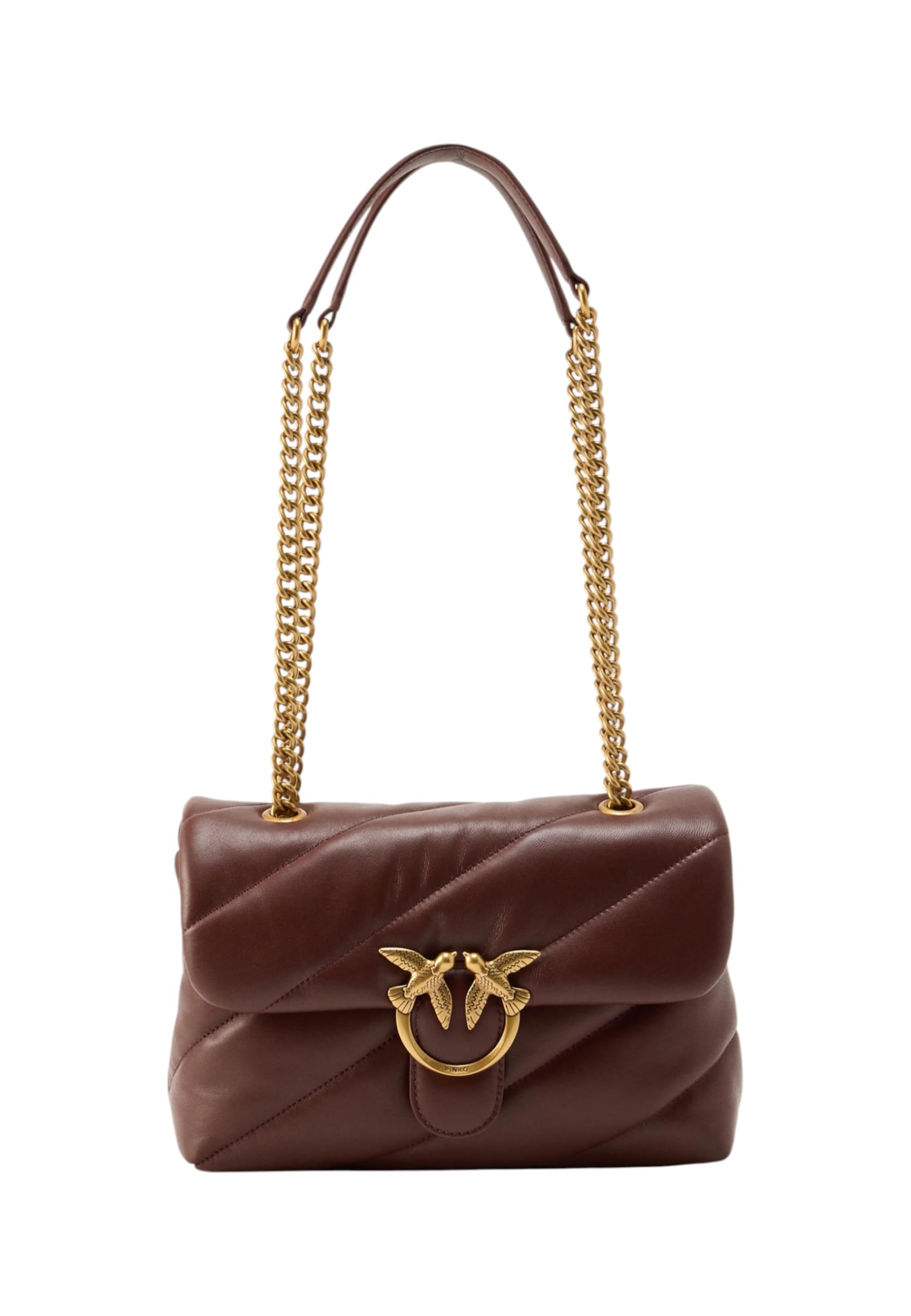 Pinko Love Bag Puff Maxi Quilt Burgundy Wine
