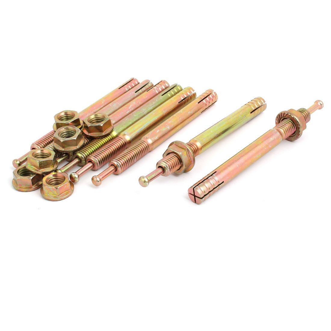 Aexit M12 x Fastener 120mm Zinc Plated Hammer Drive Anchor Expansion Bolt Fastener 8pcs Model:69as260qo19