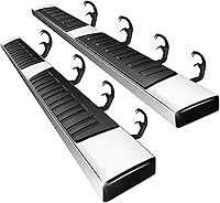 Genful 6" Stainless Steel Running Boards for 2019-2024 Chevy Silverado/GMC Sierra 1500 Crew Cab & 2020-2024 2500/3500 - Anti-Slip Side Steps