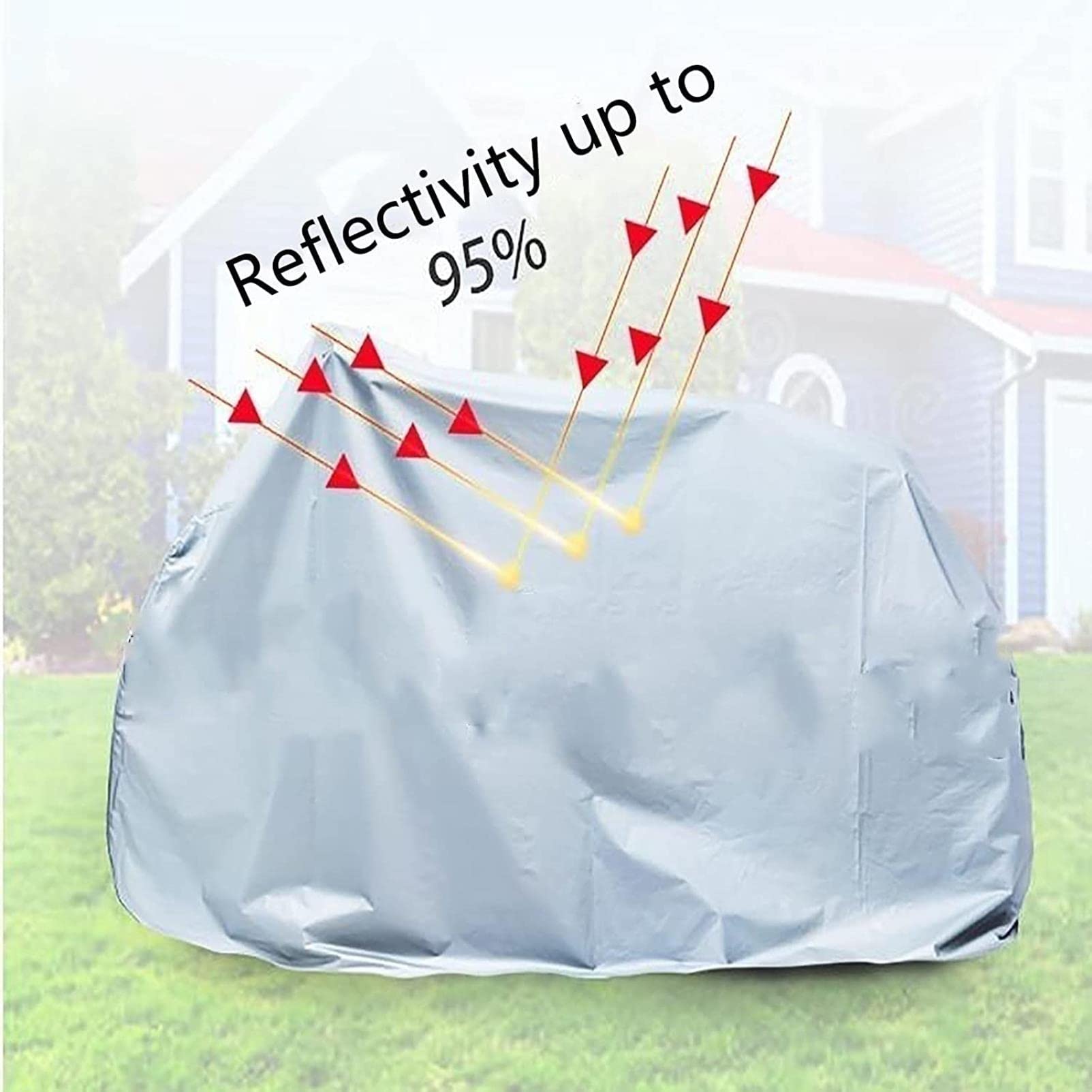 Copertura Invernale Per Sedie Da Giardino 2 Pezzi - Impermeabile 600D Con Maniglie Riflettenti (74x76x91cm)