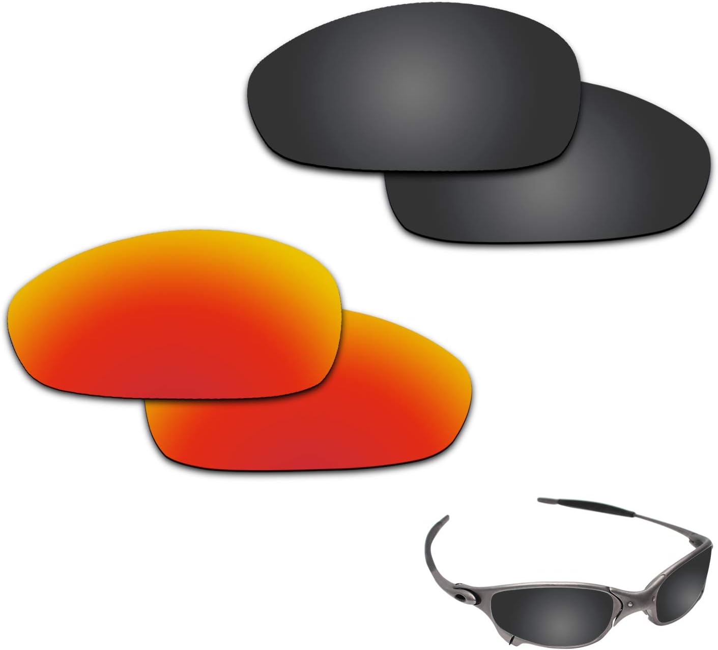 FiskrAnti-Saltwater Lenses Replacement for Oakley Juliet 2 Pairs Pack