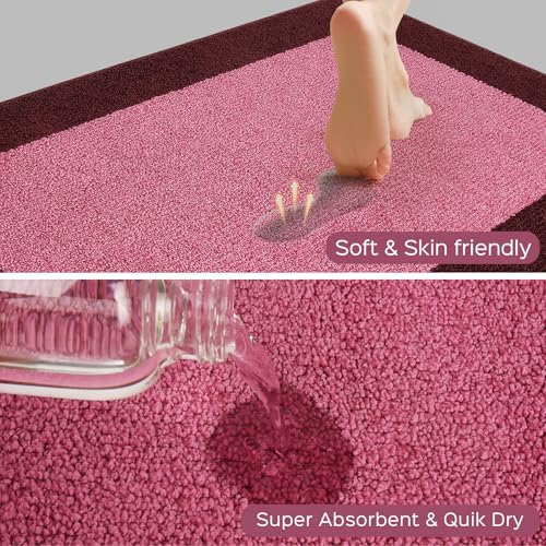 Image of Machine Washable Runner Rugs Set of 2, (24 inch x 36 inch+ 24 inch x 60 inch), Non Slip Kitchen Mats for Floor, Absorbent Entryway Rug for Kitchen, Bedroom, Hallway, Bathroom, Door (Roll Packing)