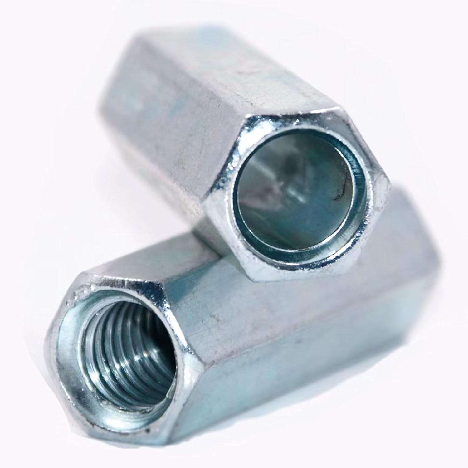 M16-2 x 49mm ロングロッド メトリック六角カップリング 亜鉛メッキ炭素鋼 六角ネジロッドカプラー 家具、電子機器、工業用